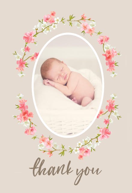 Printable Baptism Thank You Card Template Free Download