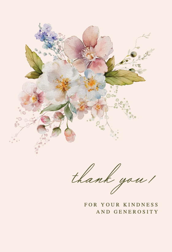 Floral painting - Thank You Card | Greetings Island