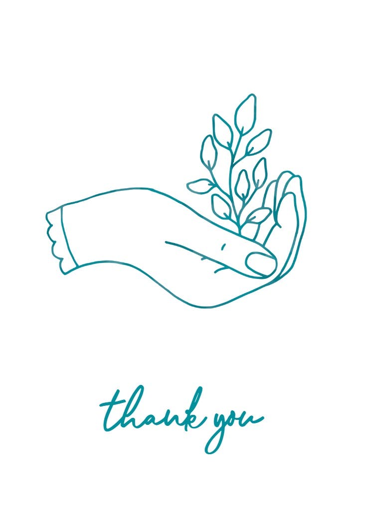 For you - thank you card