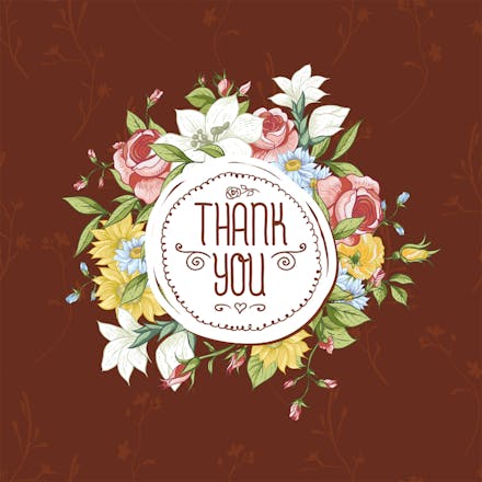 Blooming Canopy - Thank You Card Template (Free) | Greetings Island