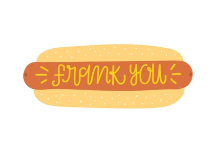 Frank You - Tarjeta De Agradecimiento
