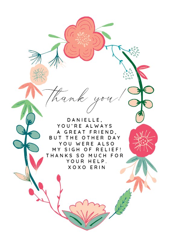 Full bloom - thank you card