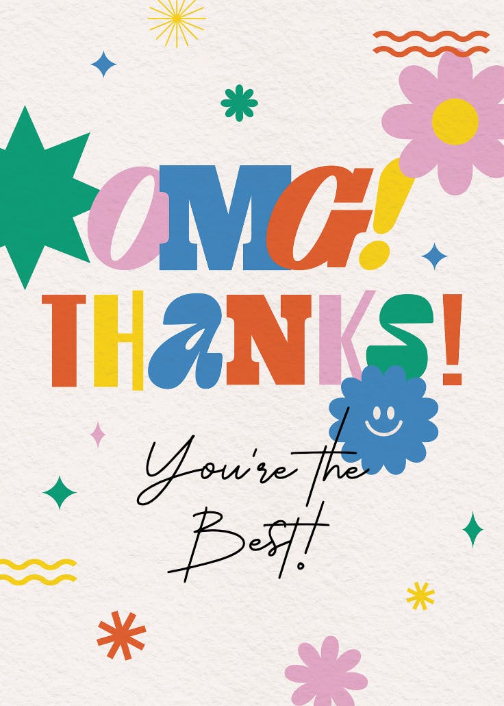 Fun & Color - Thank You Card | Greetings Island