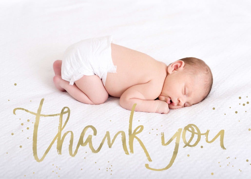 Golden thanks - thank you card