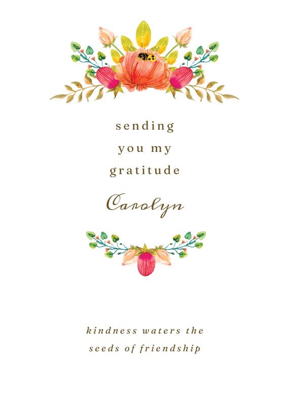 Graceful gratitude -  tarjeta de agradecimiento