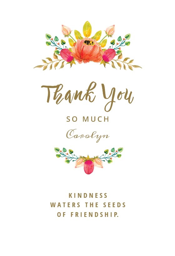 Graceful gratitude -  tarjeta de agradecimiento