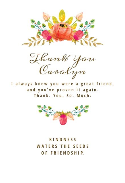 Grateful Note - Thank You Card Template (Free) | Greetings Island