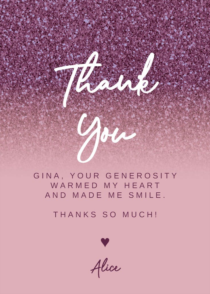 Gratitude gradient - thank you card