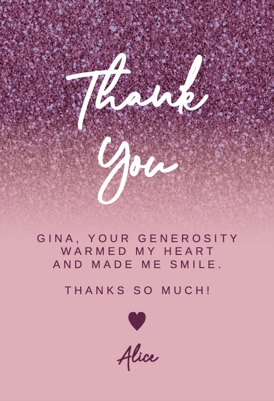 Gratitude gradient -  free thank you card