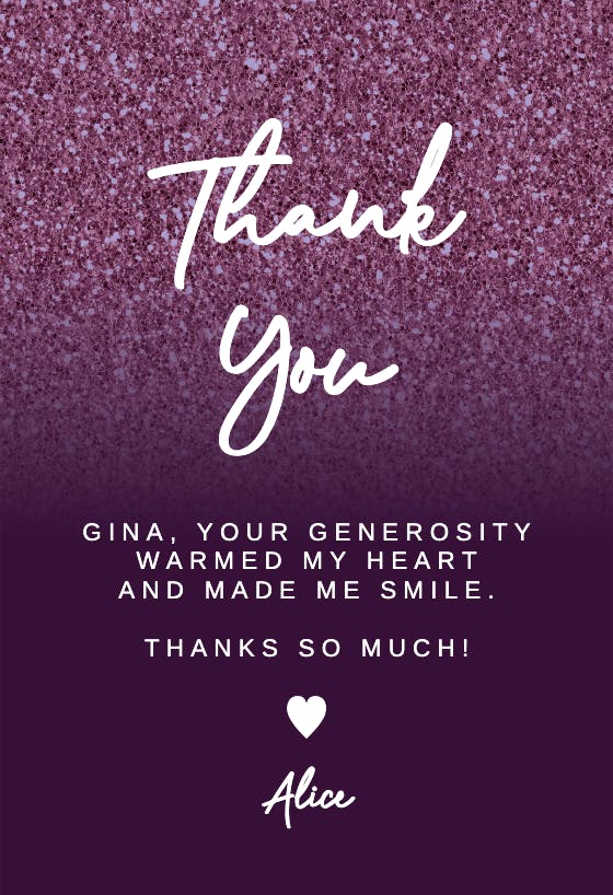 Gratitude gradient -  free thank you card