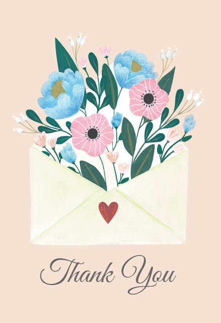 Warmed Heart - Thank You Card Template (Free) | Greetings Island