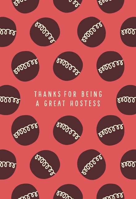 Hostess with the Mostess - Thank You Card