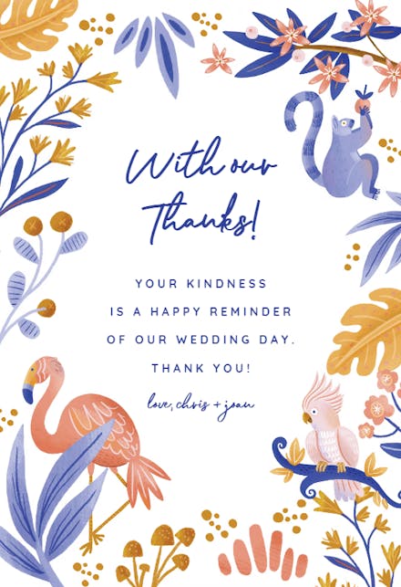 Hot spot - wedding thank you card