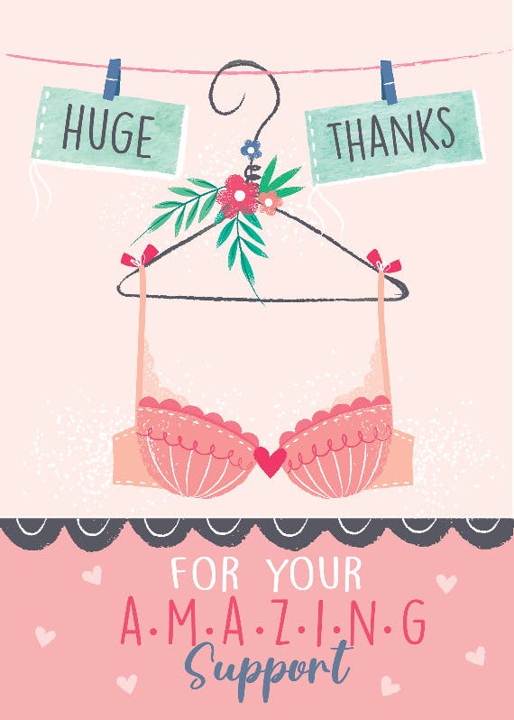 Huge bra-vo -  free thank you card