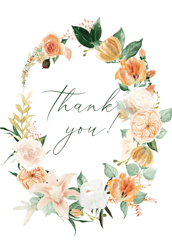 Nocturnal Flowers - Thank You Card Template | Greetings Island