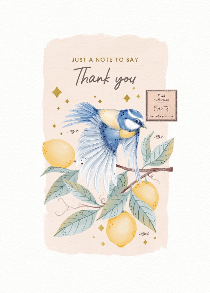 Lemon thanks - thank you card