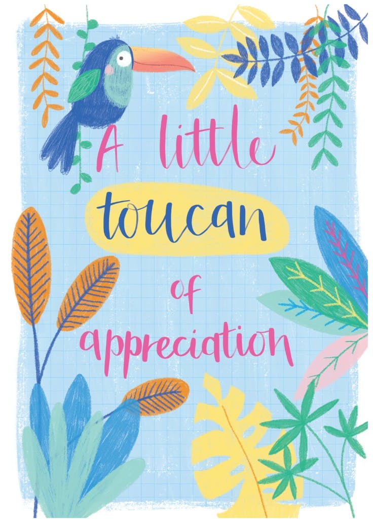 Little toucan of appreciation - thank you card