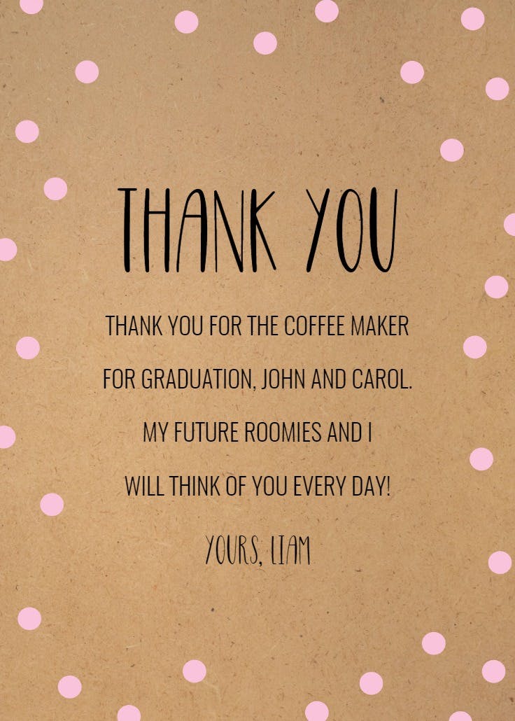 Lots of dots - thank you card