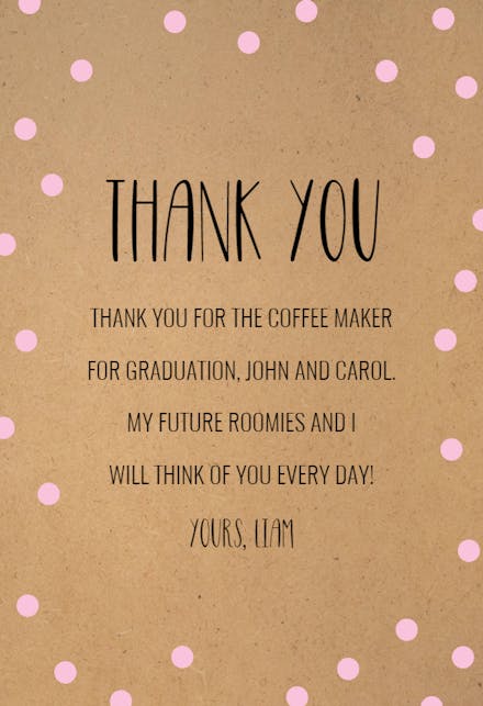 Lots of Dots - Graduation Thank You Card