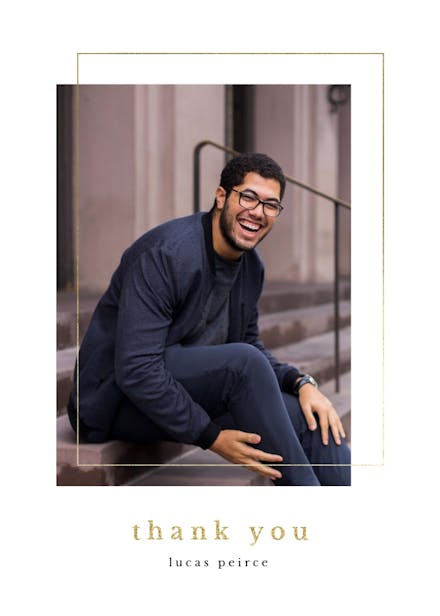 Lux photo frame - thank you card