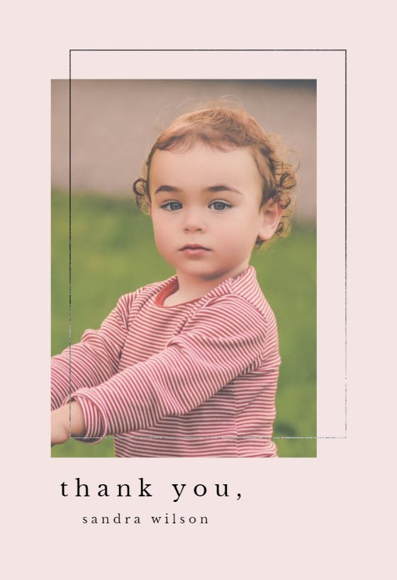 Lux photo frame - thank you card