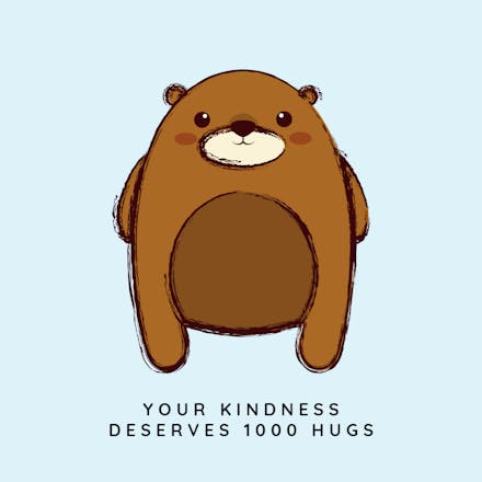 Many Hugs - Thank You Card