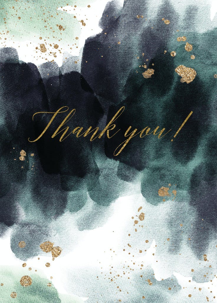 Marble sparkle - thank you card