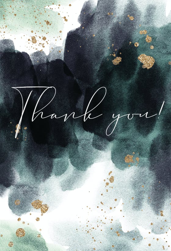 Marble sparkle - thank you card