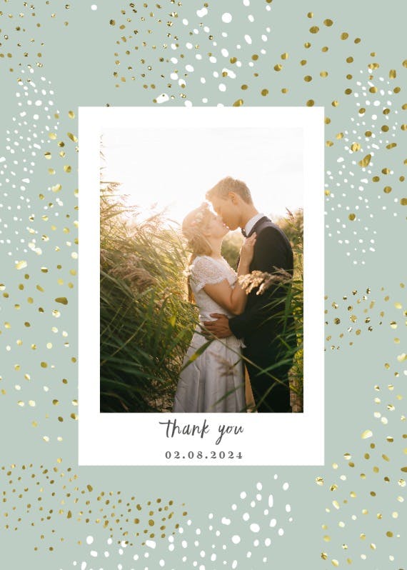 Marvelous dots - wedding thank you card