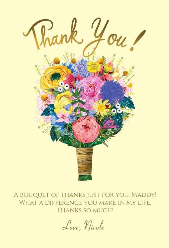 Natural beauty - thank you card