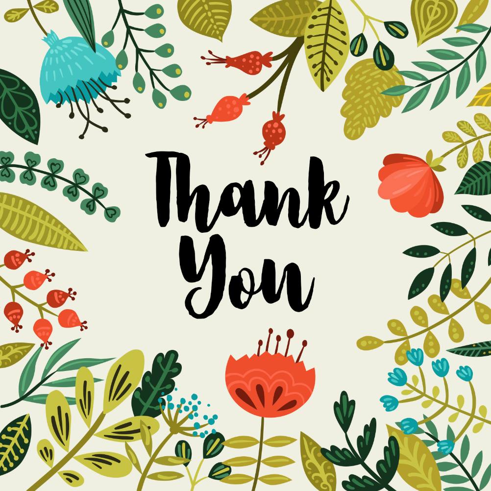 Natural connection - thank you card