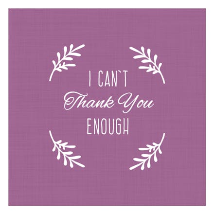 Natural Simplicity - Thank You Card