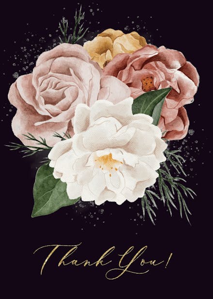 Nocturnal flowers - thank you card