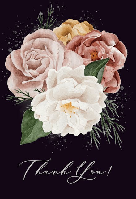Nocturnal Flowers - Thank You Card