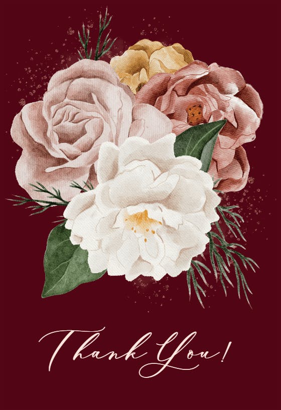 Nocturnal flowers - thank you card