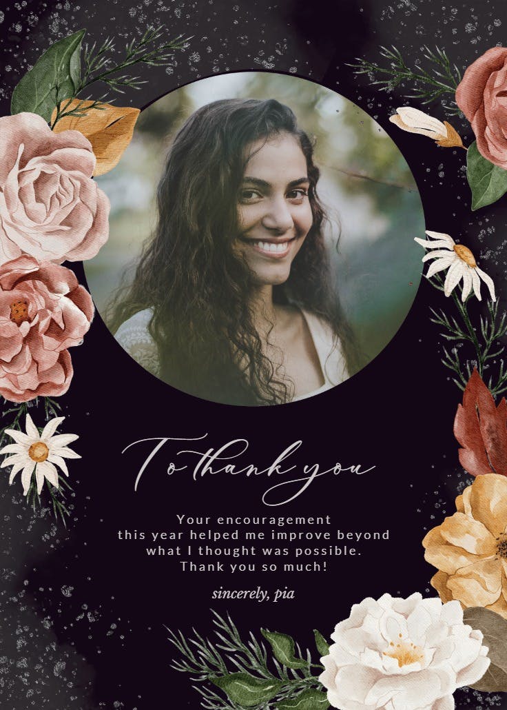 Nocturnal flowers - thank you card