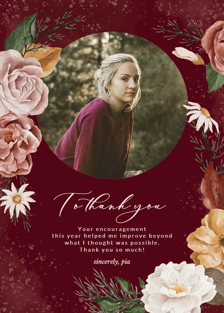 Nocturnal flowers -  tarjeta de agradecimiento