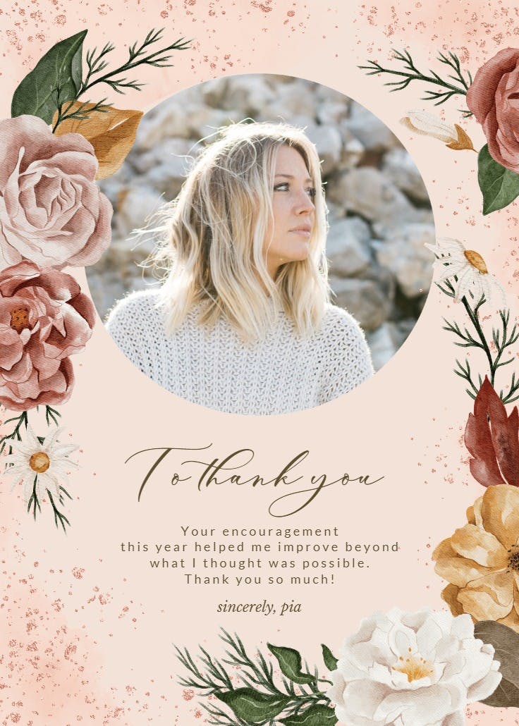 Nocturnal flowers -  tarjeta de agradecimiento