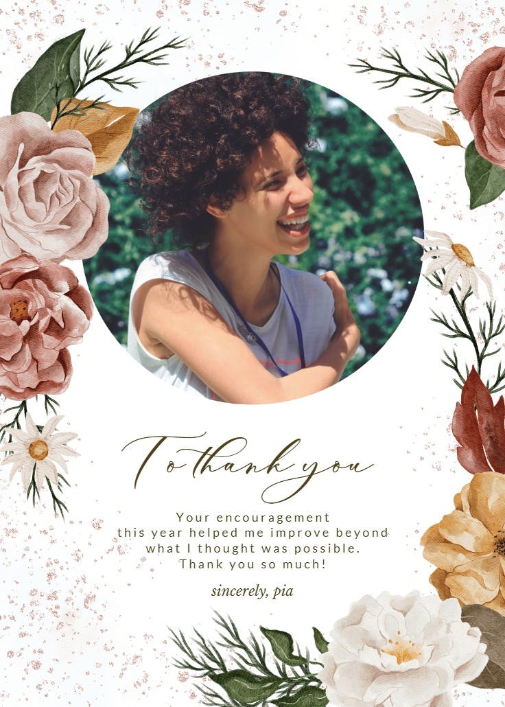 Nocturnal flowers -  tarjeta de agradecimiento