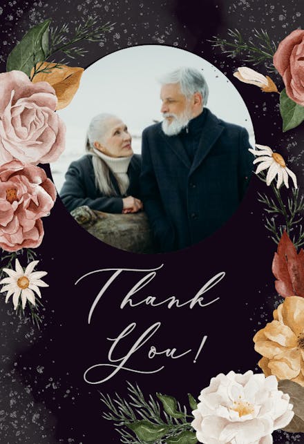 Nocturnal Flowers - Thank You Card