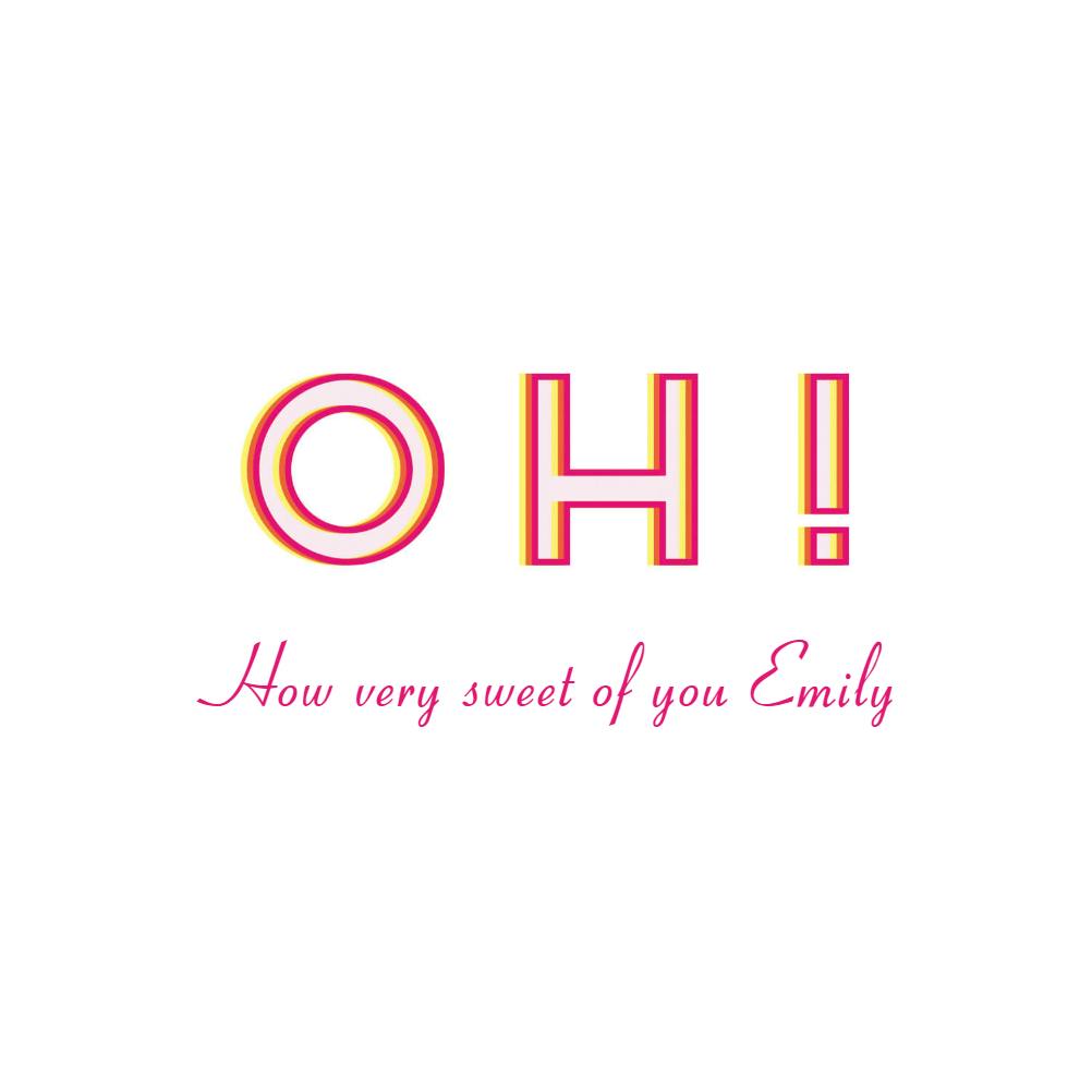 Oh! - thank you card