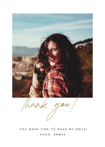 Polaroid - thank you card