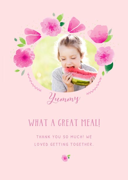 Posy pic - thank you card