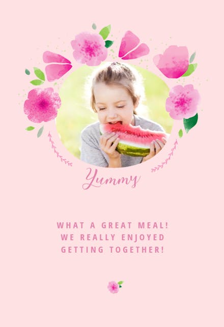 Posy Pic - Thank You Card