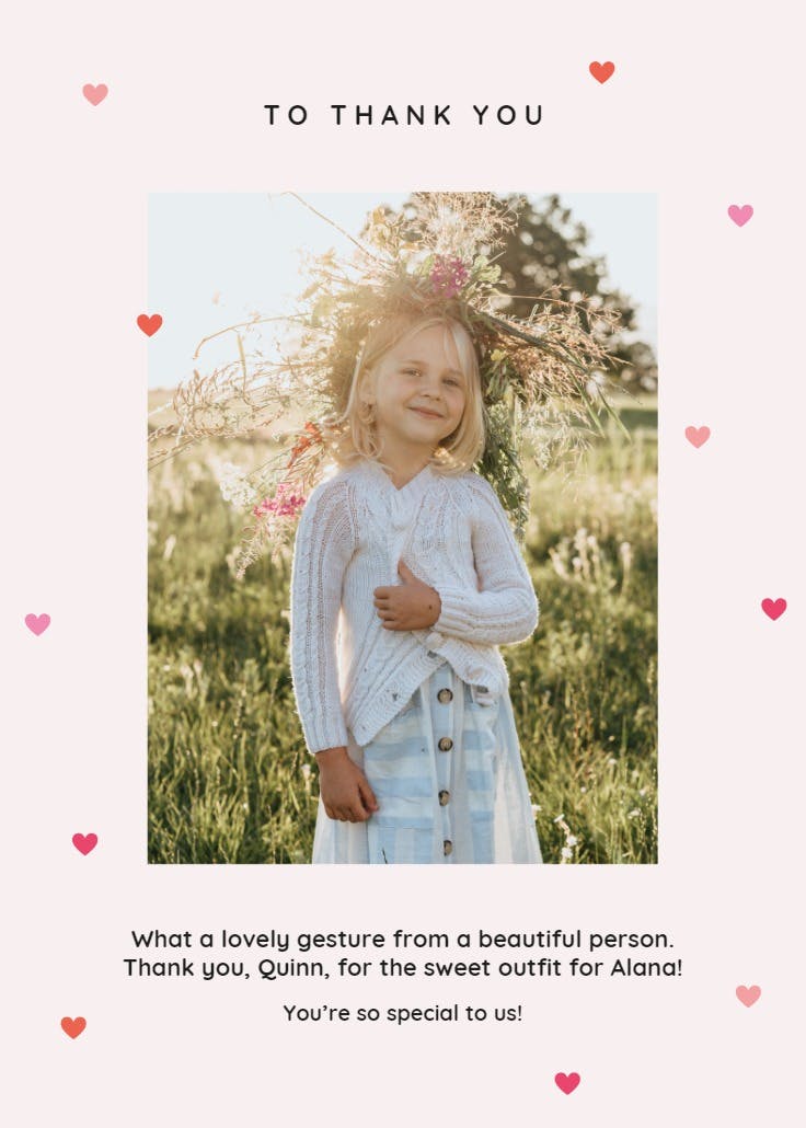 Pretty as a picture - thank you card