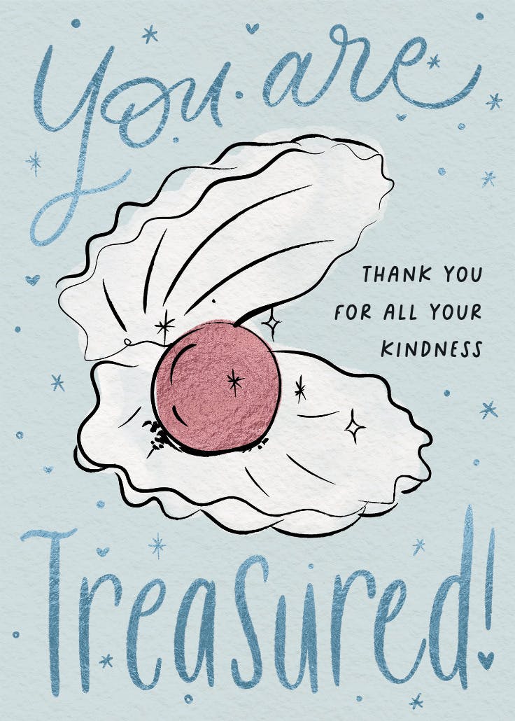 Real treasure - thank you card