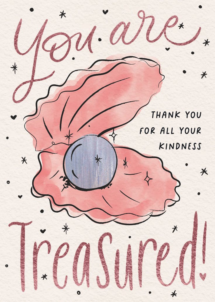 Real treasure -  tarjeta de agradecimiento