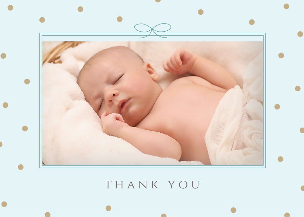 Ribbon and dots - thank you card