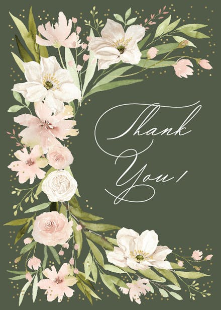 Romantic Corner - Thank You Card Template | Greetings Island