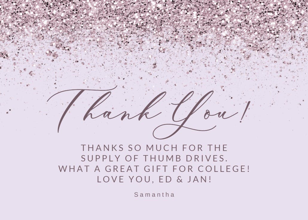Shining scholar - thank you card